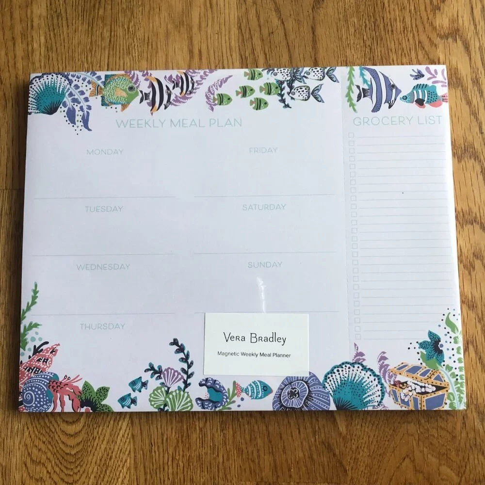 Vera Bradley Weekly Meal Planner Antilles Treasure NWT